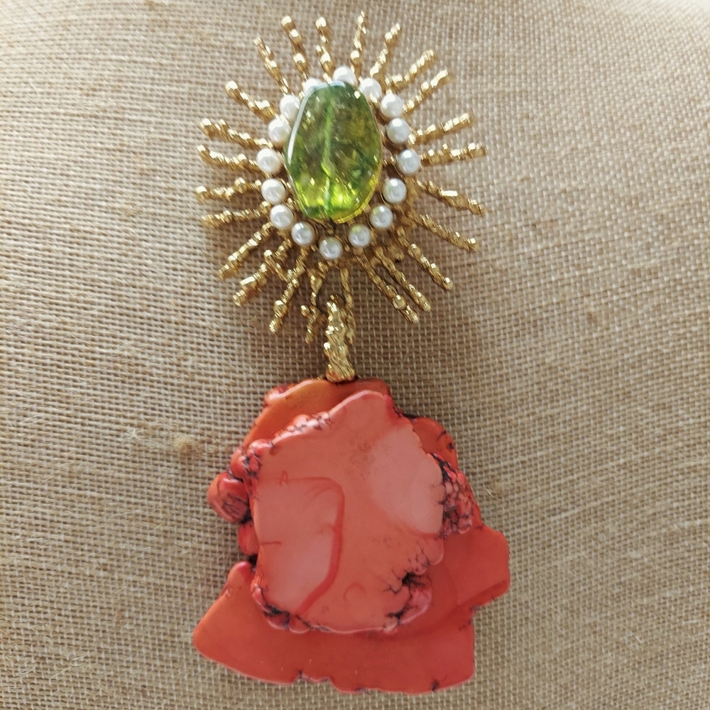 Unique unsigned designer pin and pendant